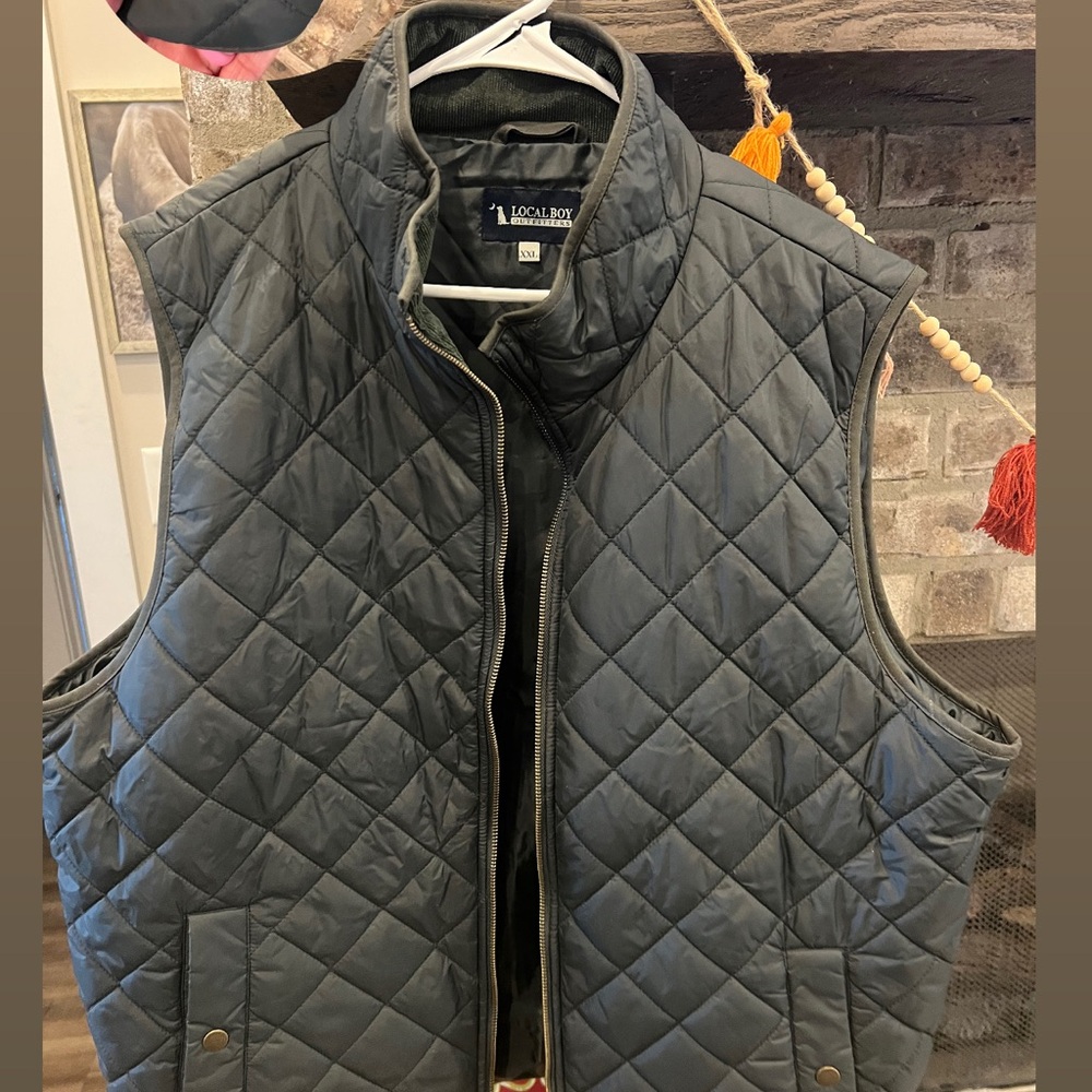 Local Boy Quilted Gray Vest